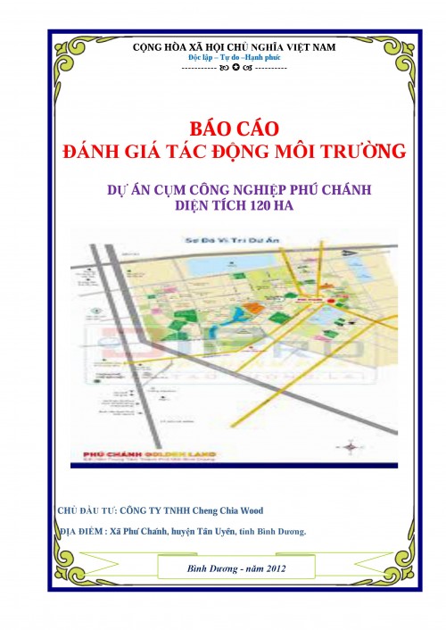 Báo cáo đánh giá tác động môi trường ĐTM cụm công nghiệp