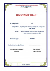 HỒ SƠ MỜI THẦU VÀ HỒ SƠ DỰ THẦU