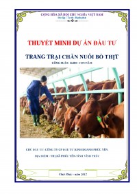 THUYẾT MINH DỰ ÁN ĐẦU TƯ