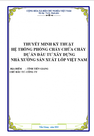 Thuyết minh PCCC nhà xưởng sản xuất mới nhất