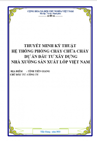 THUYẾT MINH THIẾT KẾ KỸ THUẬT